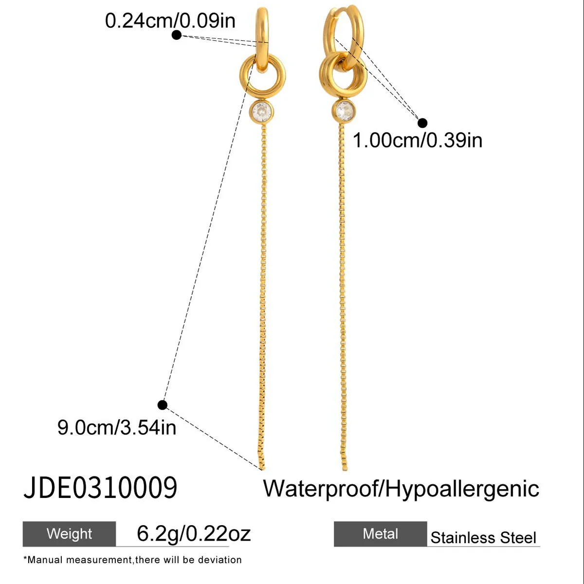 Wholesale Electroplated Geometric Stainless Steel Earrings For Women Modern Minimalist Style - Image 6