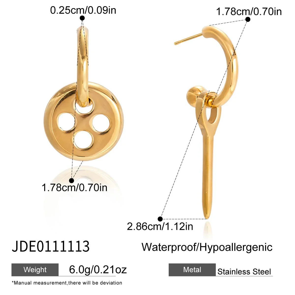 Wholesale Electroplated Geometric Ushaped Stainless Steel Earrings For Women - Image 6