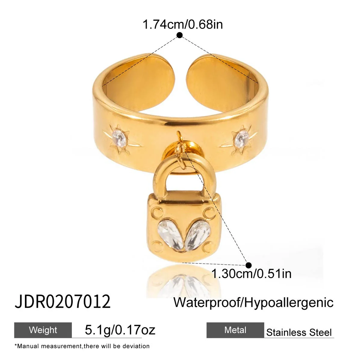 Wholesale Electroplated Geometric White Zircon Stainless Steel Women's Ring With Simple And Exquisite Design - Image 10