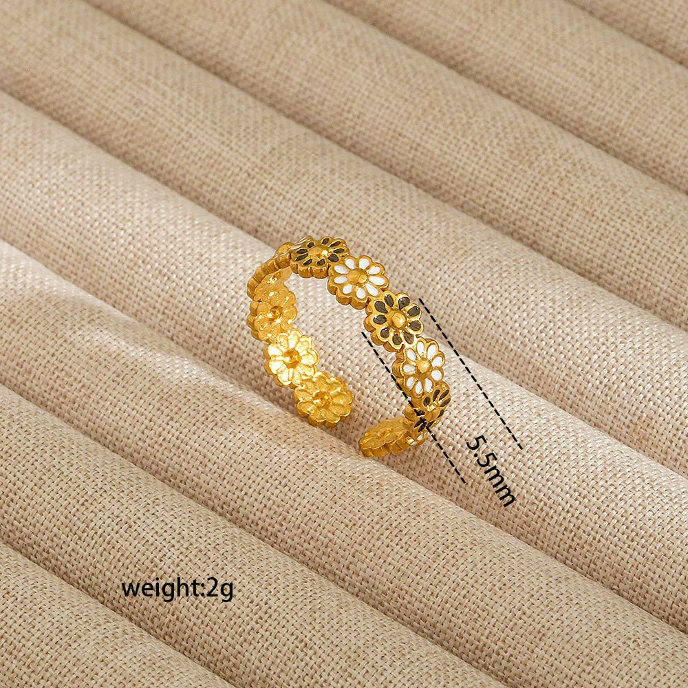 Wholesale Electroplated Heart Shape Geometric Titanium Steel Open Ring For Women And Unisex Ins Style Jewelry - Image 24