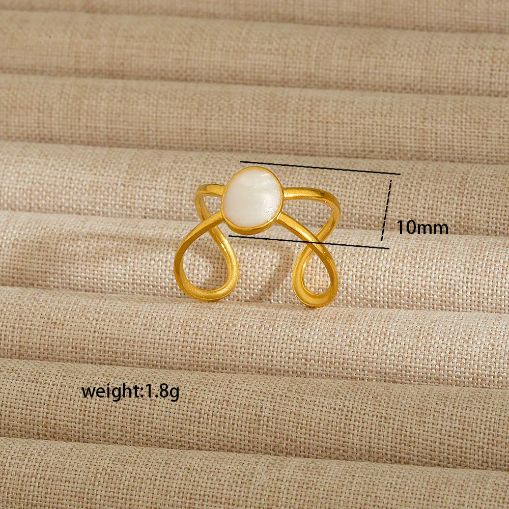 Wholesale Electroplated Heart Shape Geometric Titanium Steel Open Ring For Women And Unisex Ins Style Jewelry - Image 32