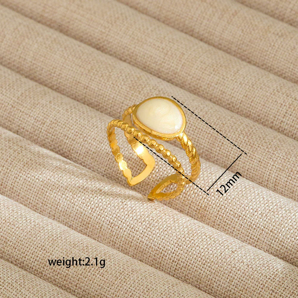 Wholesale Electroplated Heart Shape Geometric Titanium Steel Open Ring For Women And Unisex Ins Style Jewelry - Image 34