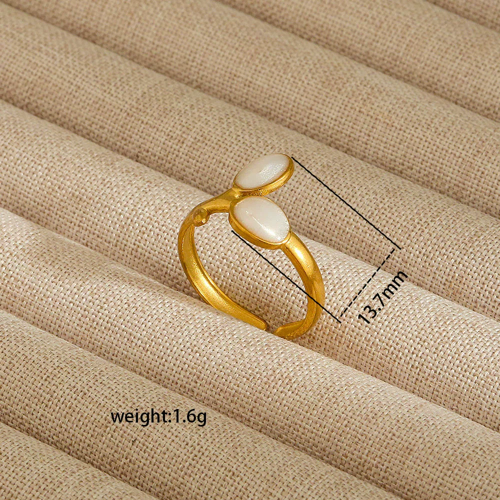 Wholesale Electroplated Heart Shape Geometric Titanium Steel Open Ring For Women And Unisex Ins Style Jewelry - Image 35