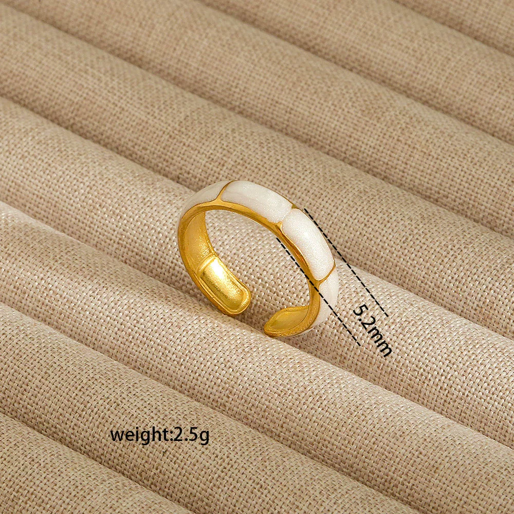Wholesale Electroplated Heart Shape Geometric Titanium Steel Open Ring For Women And Unisex Ins Style Jewelry - Image 37