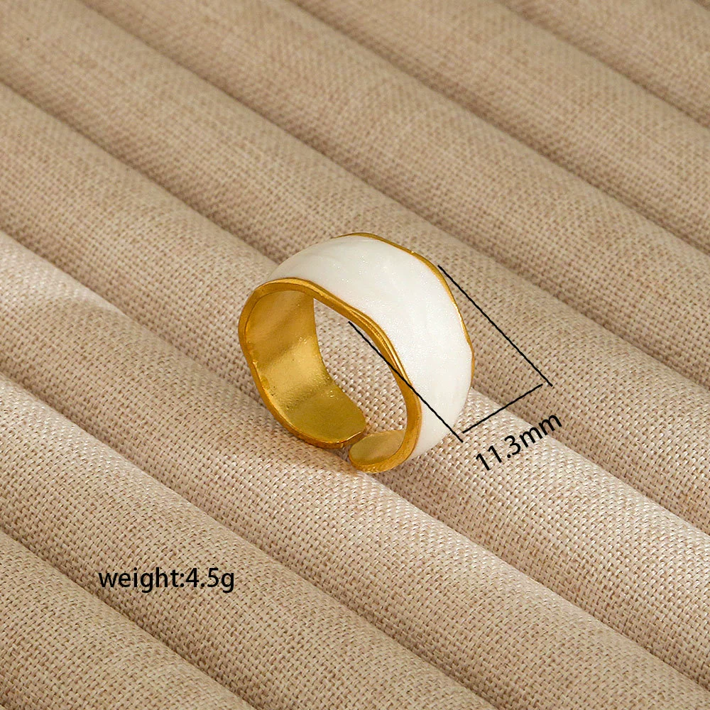 Wholesale Electroplated Heart Shape Geometric Titanium Steel Open Ring For Women And Unisex Ins Style Jewelry - Image 46