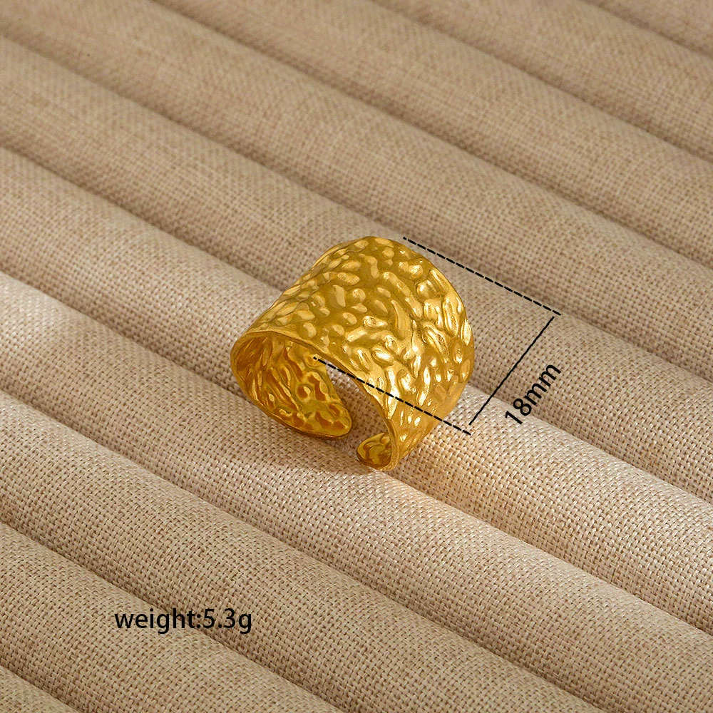 Wholesale Electroplated Heart Shape Geometric Titanium Steel Open Ring For Women And Unisex Ins Style Jewelry - Image 5
