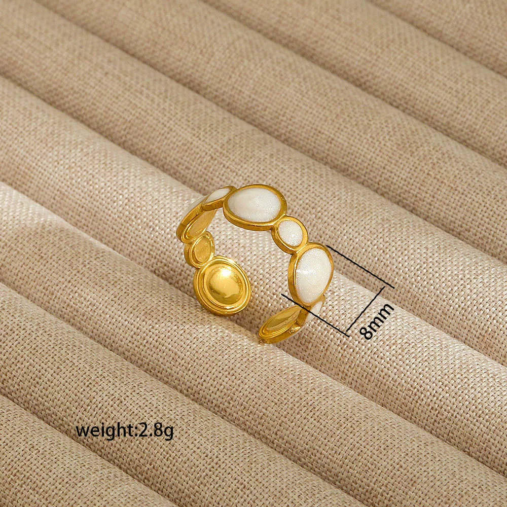 Wholesale Electroplated Heart Shape Geometric Titanium Steel Open Ring For Women And Unisex Ins Style Jewelry - Image 50