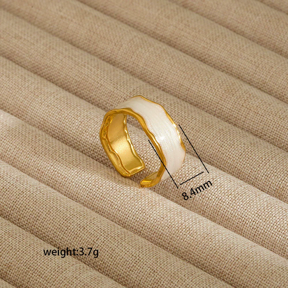 Wholesale Electroplated Heart Shape Geometric Titanium Steel Open Ring For Women And Unisex Ins Style Jewelry - Image 51