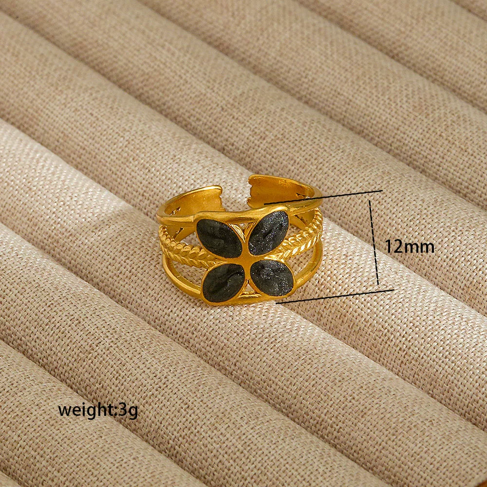 Wholesale Electroplated Heart Shape Geometric Titanium Steel Open Ring For Women And Unisex Ins Style Jewelry - Image 61
