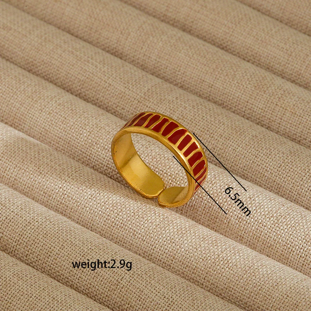 Wholesale Electroplated Heart Shape Geometric Titanium Steel Open Ring For Women And Unisex Ins Style Jewelry - Image 65