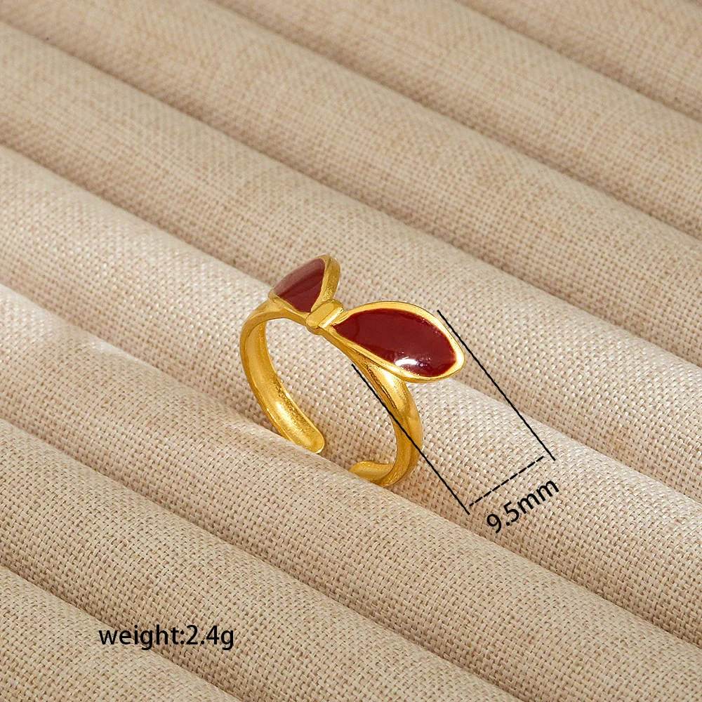 Wholesale Electroplated Heart Shape Geometric Titanium Steel Open Ring For Women And Unisex Ins Style Jewelry - Image 68