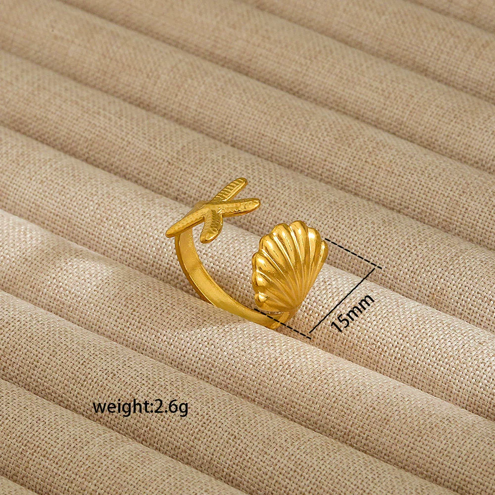 Wholesale Electroplated Heart Shape Geometric Titanium Steel Open Ring For Women And Unisex Ins Style Jewelry - Image 9