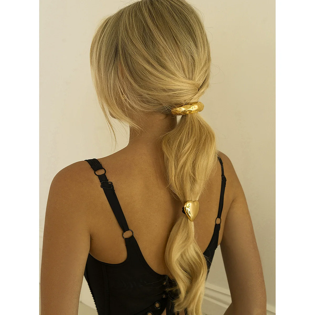 Wholesale Electroplated Stainless Steel Hair Ring Ponytail Hair Rope Women's Natural High Elasticity Accessories