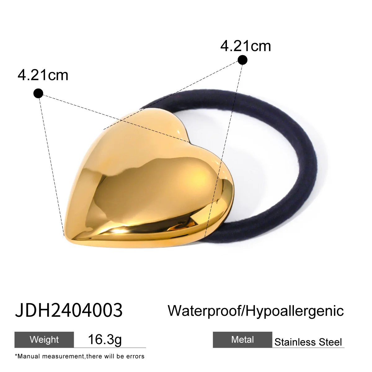 Wholesale Electroplated Stainless Steel Hair Ring Ponytail Hair Rope Women's Natural High Elasticity Accessories - Image 3