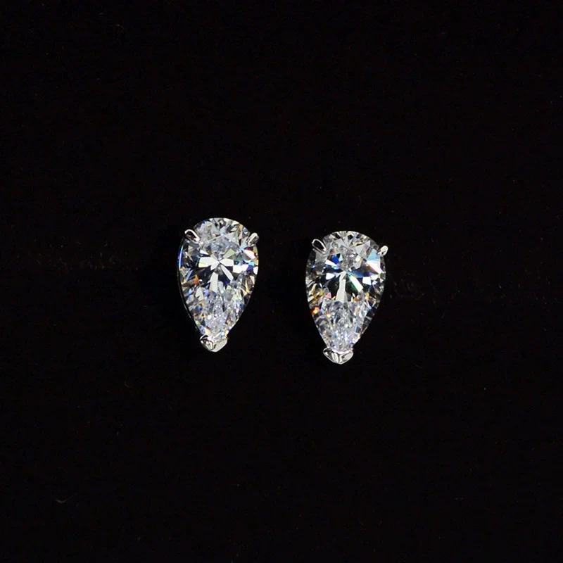Wholesale Elegant Drop Shaped Simple Light Luxury Copper Earrings For Women - Image 4