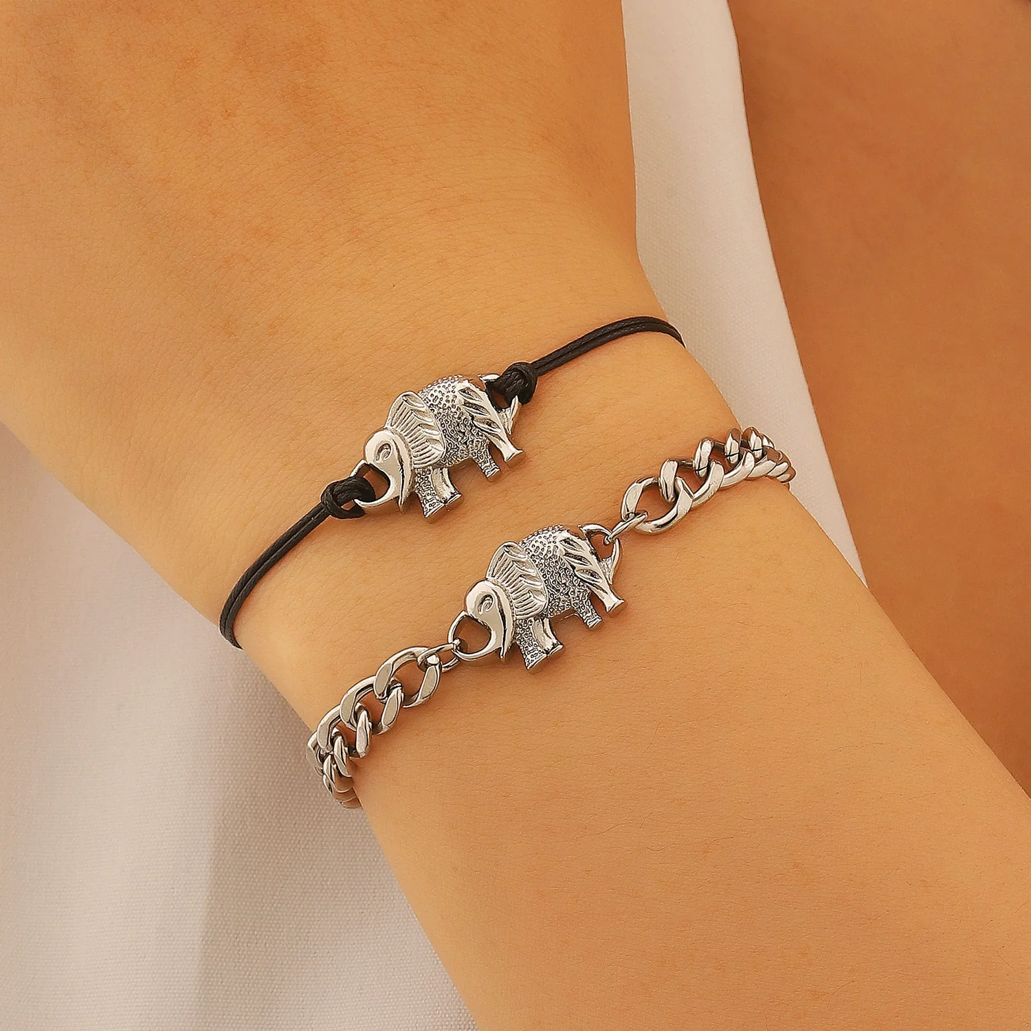 Wholesale Elephant Zinc Alloy Electroplated Necklace And Bracelet Set Women's Jewelry Accessories - Image 9