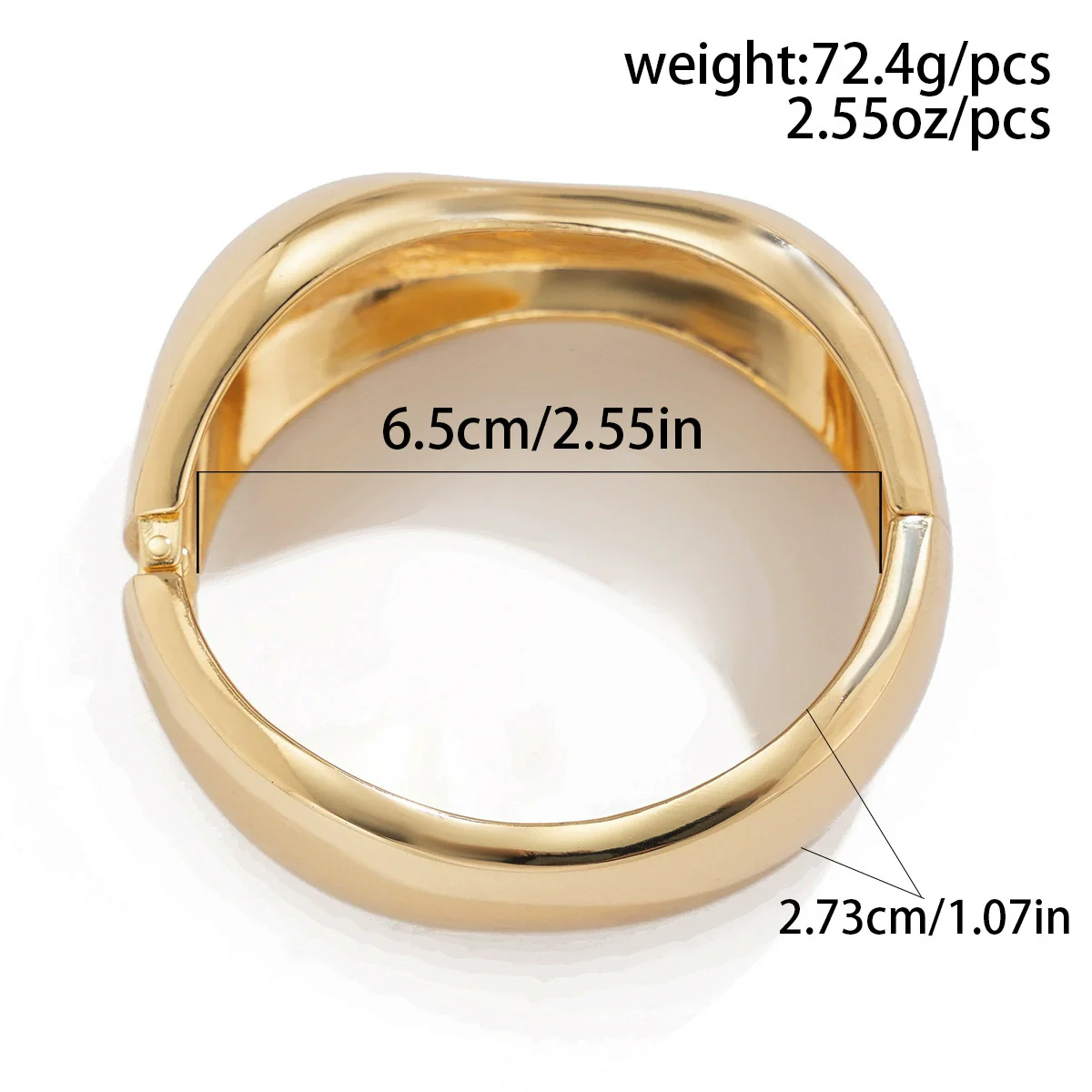Wholesale Exaggerated Geometric Metal Electroplated Fashion Bracelet - Image 6