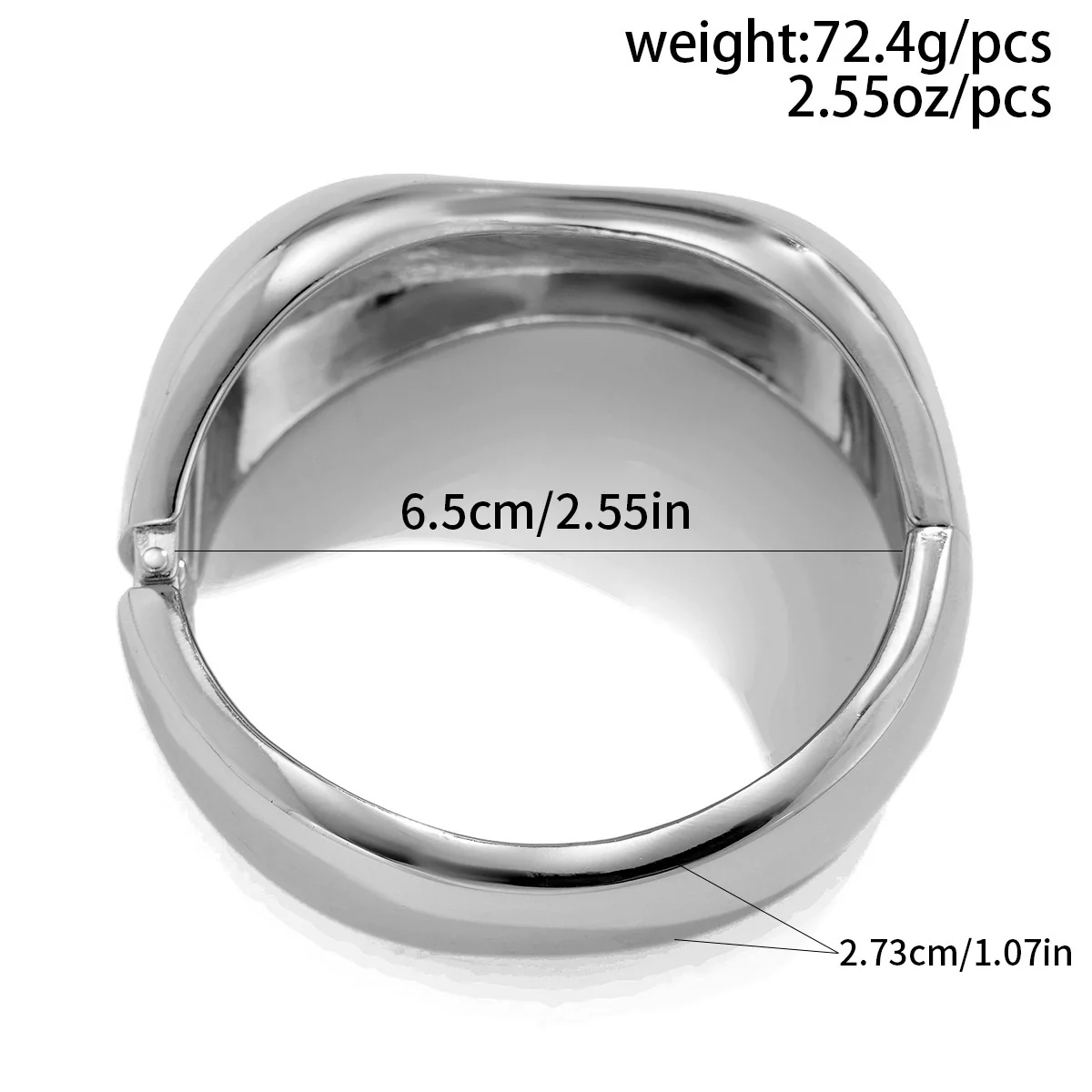 Wholesale Exaggerated Geometric Metal Electroplated Fashion Bracelet - Image 7