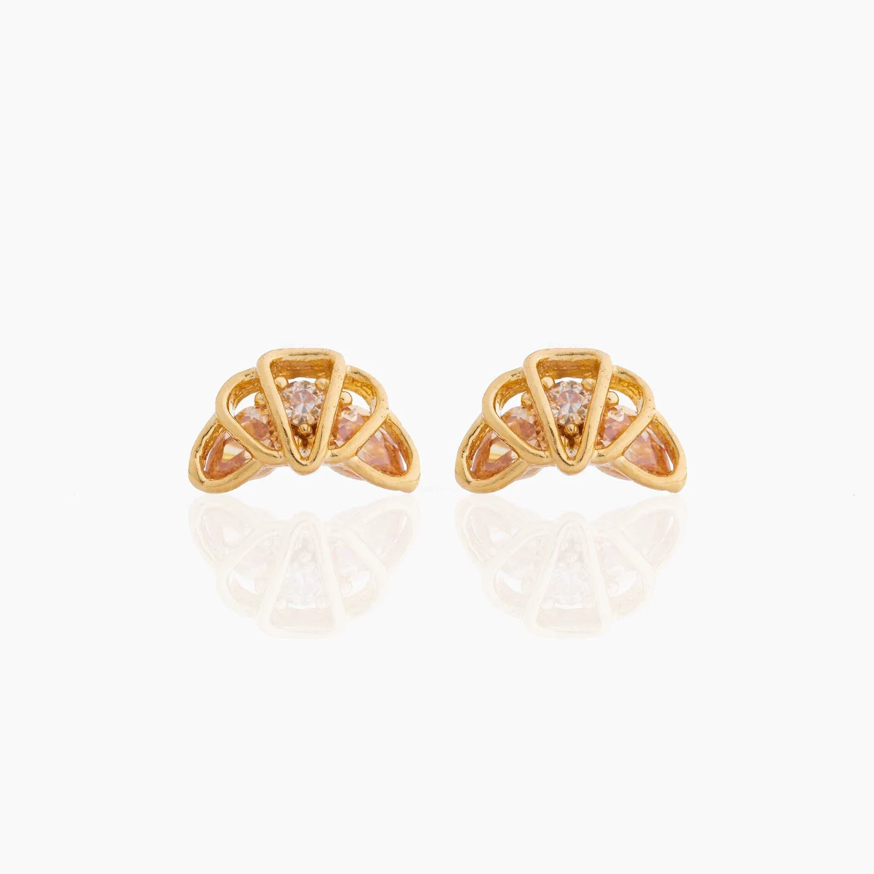 Wholesale Exquisite Earrings Fruit Burger Series Brass Inlaid Zircon Real Gold Plated Geometric Style For Women - Image 21