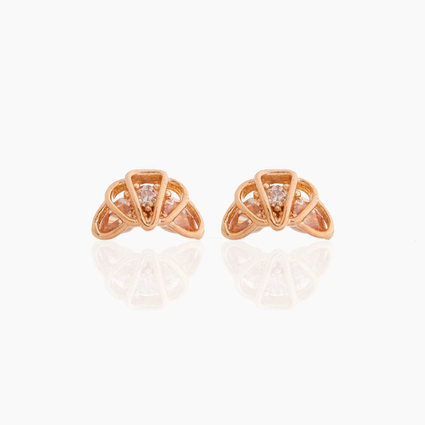 Wholesale Exquisite Earrings Fruit Burger Series Brass Inlaid Zircon Real Gold Plated Geometric Style For Women - Image 23
