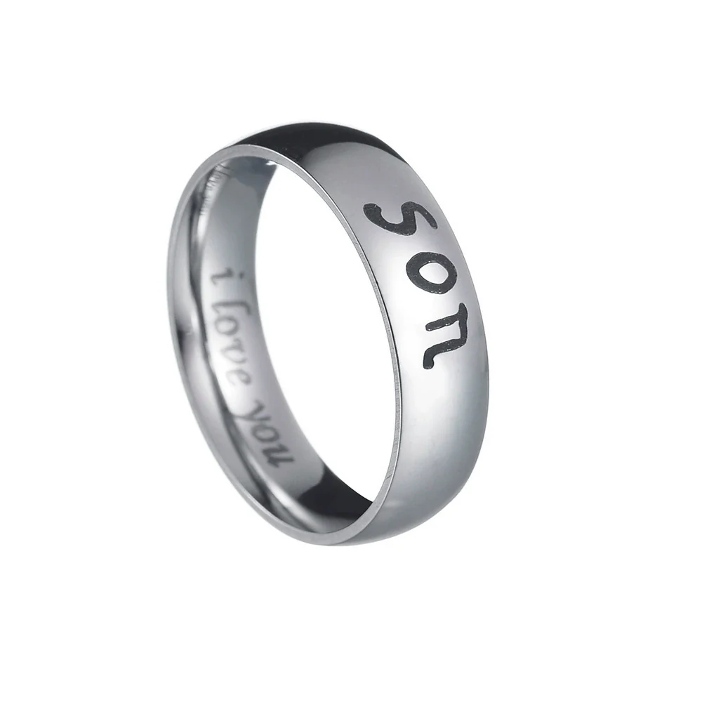 Wholesale Family Ring Titanium Steel Geometric Polished - Image 11