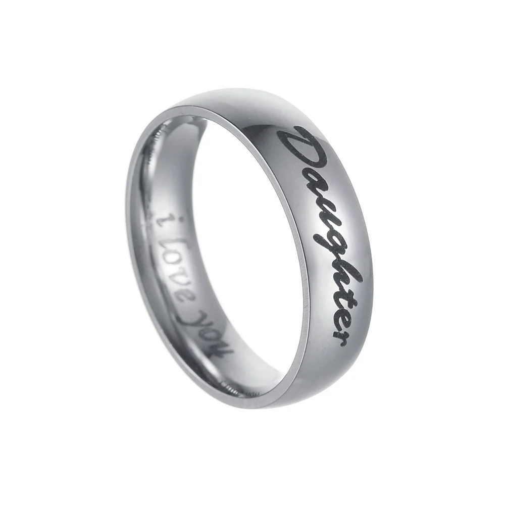 Wholesale Family Ring Titanium Steel Geometric Polished - Image 13