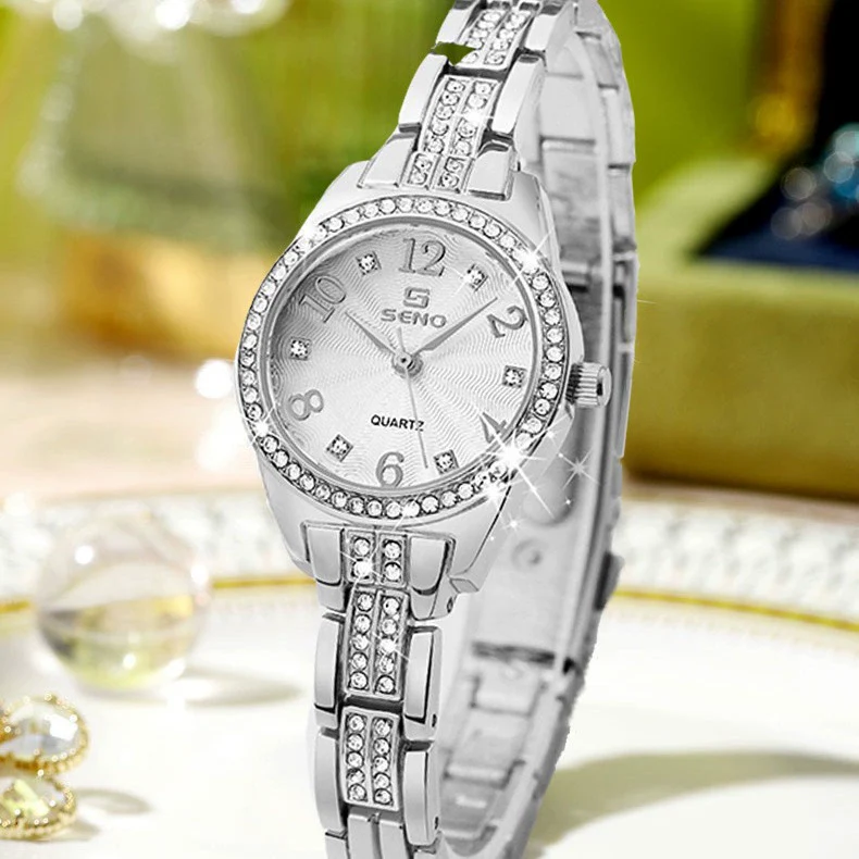 Wholesale Fashion Alloy Waterproof Quartz Watch With Jewelry Buckle For Women Round Dial - Image 3