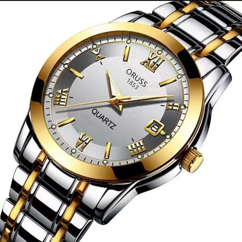 Wholesale Fashion Couple's Automatic Movement Watch Zinc Alloy Case Alloy Strap Round Dial Onion Crown Mineral Strengthened Glass Mirror Waterproof - Image 15