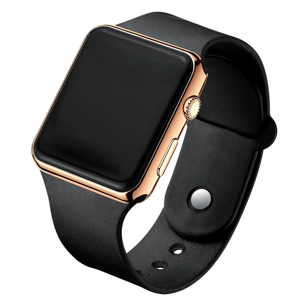 Wholesale Fashion Electronic Watch Square Shape Pu Strap Plastic Case Geometric Style - Image 7