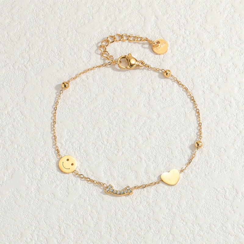 Wholesale Fashion Heart Shape Stainless Steel Electroplated Women's Love Bracelet - Image 6