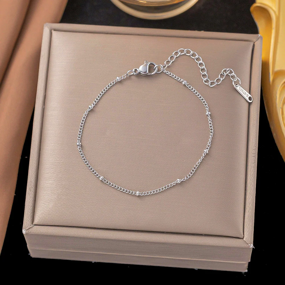 Wholesale Fashion Light Luxury Electroplated Stainless Steel Geometric And Heart Shape Bracelet For Women - Image 55