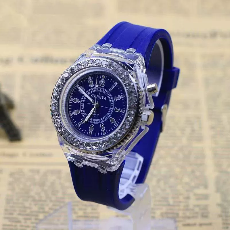 Wholesale Fashion Luminous Quartz Sports Watch Plastic Case Silicone Strap Stainless Steel Buckle Round Dial - Image 12
