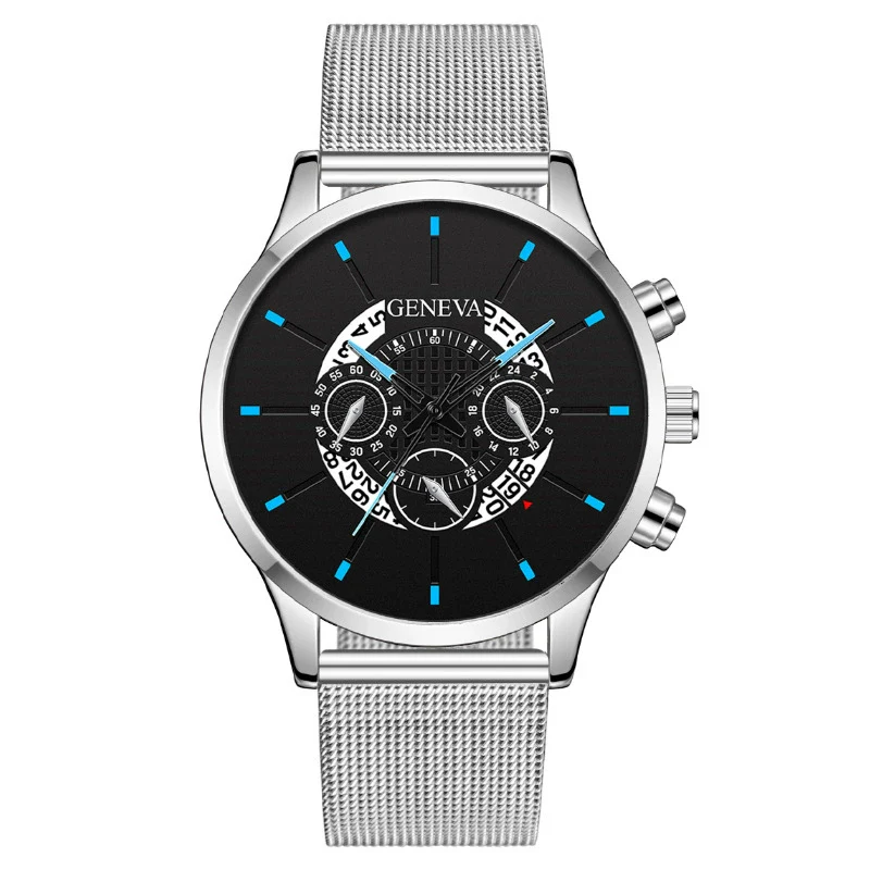 Wholesale Fashion Men's Quartz Watch With Alloy And Stainless Steel Material Round Dial Milan Belt Mesh Belt Pin Buckle - Image 6