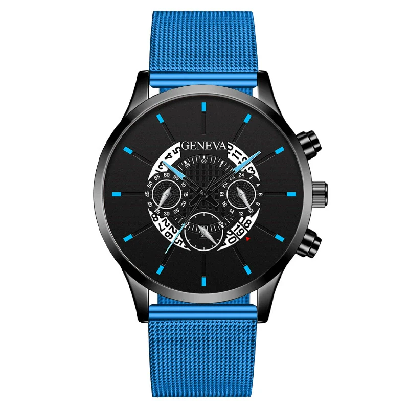 Wholesale Fashion Men's Quartz Watch With Alloy And Stainless Steel Material Round Dial Milan Belt Mesh Belt Pin Buckle - Image 7
