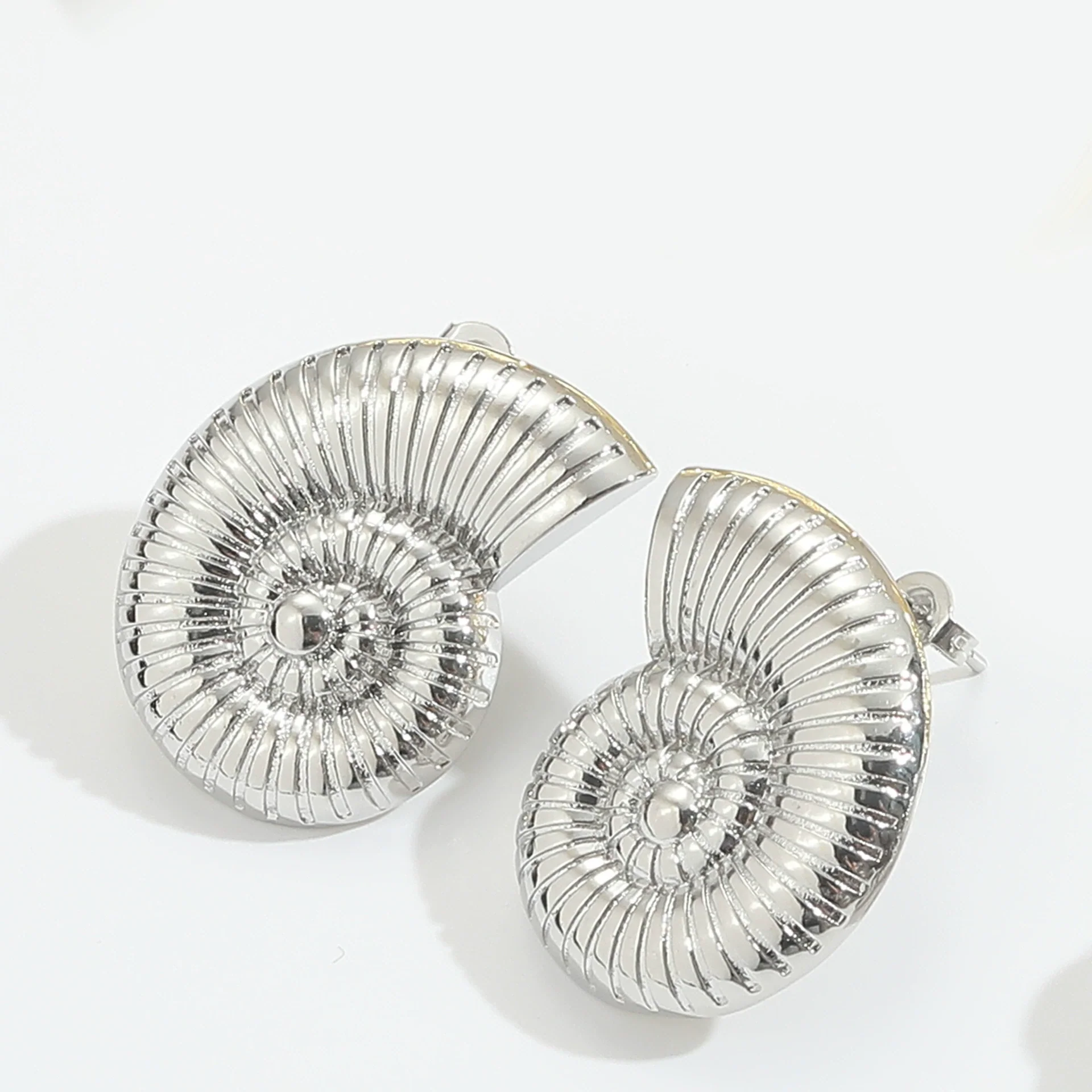 Wholesale Fashion Retro Glossy Copper Plated Spiral Conch Shape Animal Zodiac Design Earrings Unisex - Image 11
