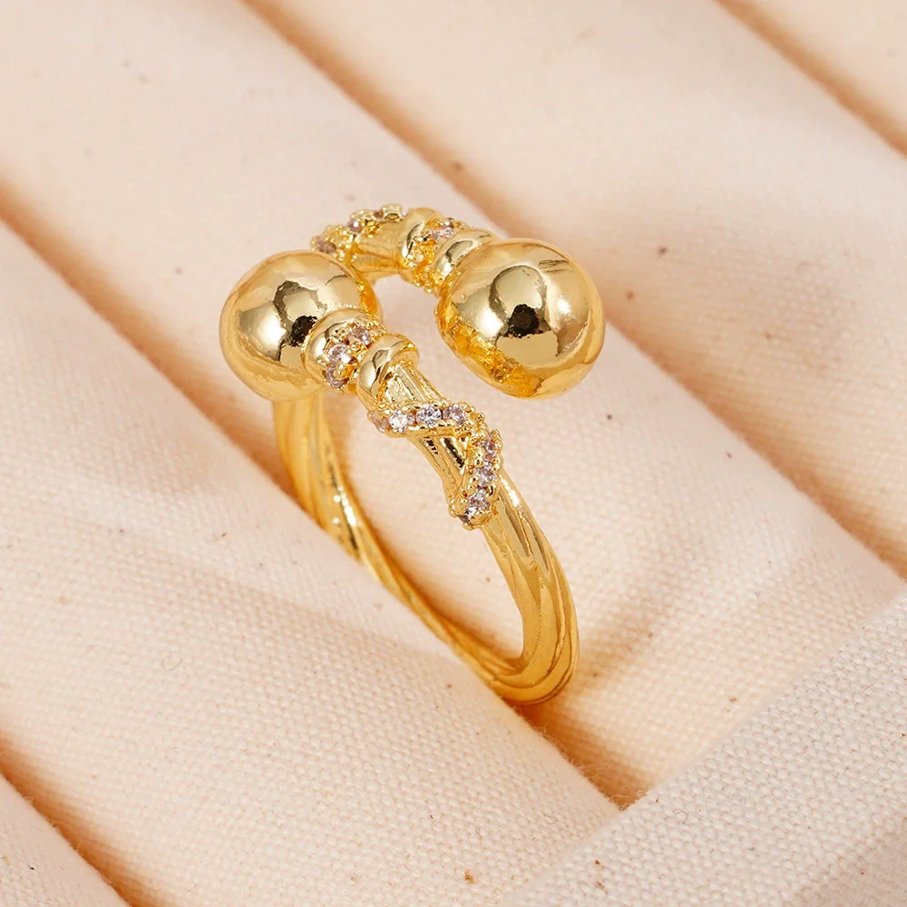 Wholesale Fashion Retro Simple Love Copper Ring Inlaid Zircon With Geometric Pattern And Electroplating For Women - Image 10