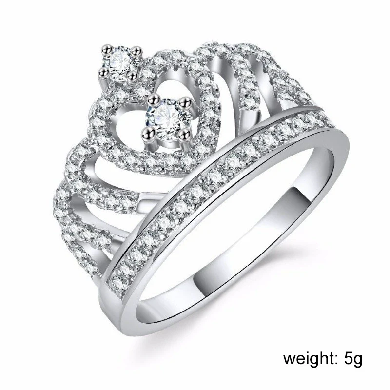 Wholesale Fashion Rings Alloy Zircon Retro Crown Style Unisex Jewelry - Image 2