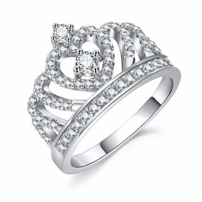 Wholesale Fashion Rings Alloy Zircon Retro Crown Style Unisex Jewelry - Image 5
