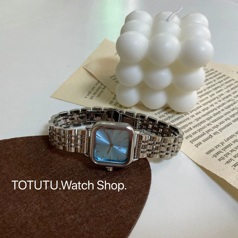 Wholesale Fashion Simple Square Dial Stainless Steel Band Watch For Women