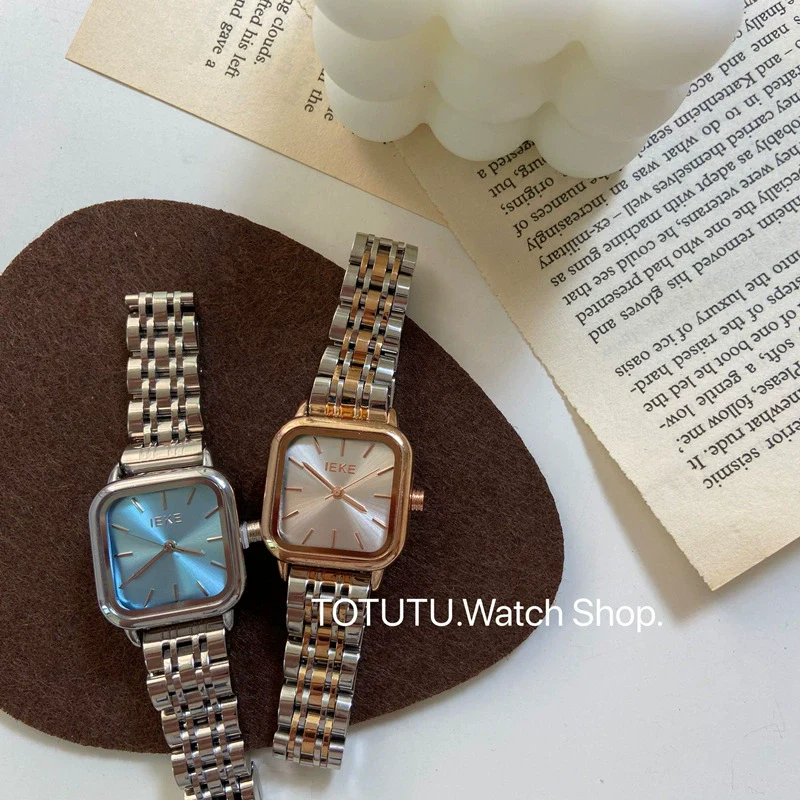 Wholesale Fashion Simple Square Dial Stainless Steel Band Watch For Women - Image 2