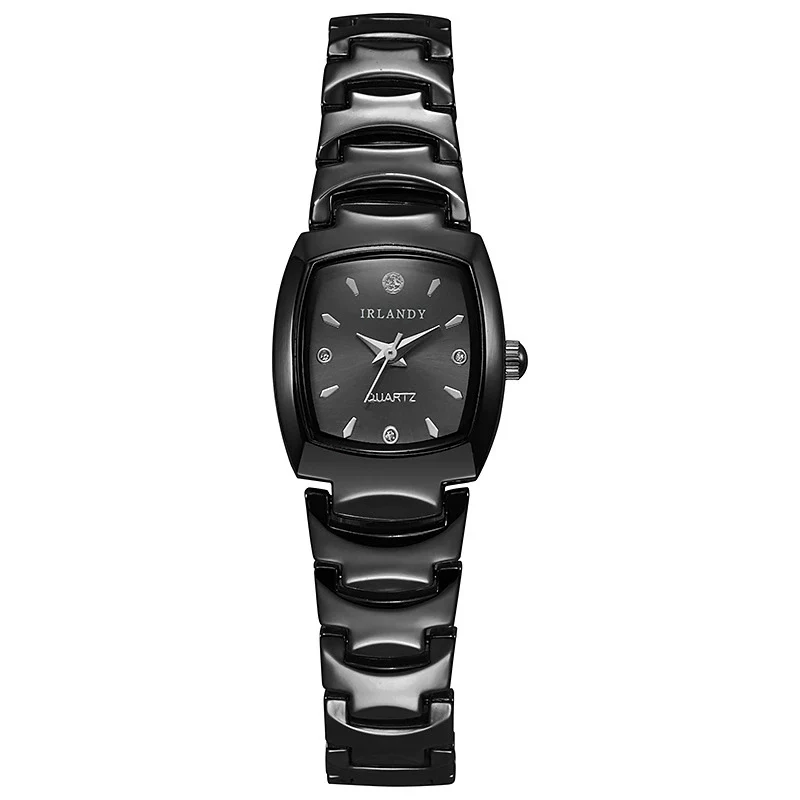Wholesale Fashion Women's Alloy Square Quartz Watch With Ordinary Glass Mirror Single Folding Buckle Stainless Steel Buckle And Spiral Crown - Image 6