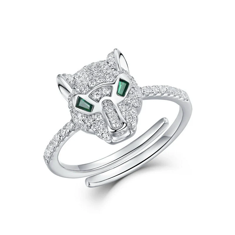 Wholesale Fashion Women's Geometric Rainbow Zircon Ring S925 Silver Inlaid With Color Treasures - Image 10