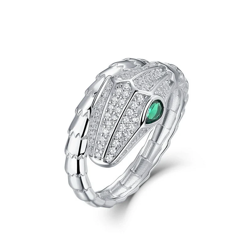 Wholesale Fashion Women's Geometric Rainbow Zircon Ring S925 Silver Inlaid With Color Treasures - Image 9