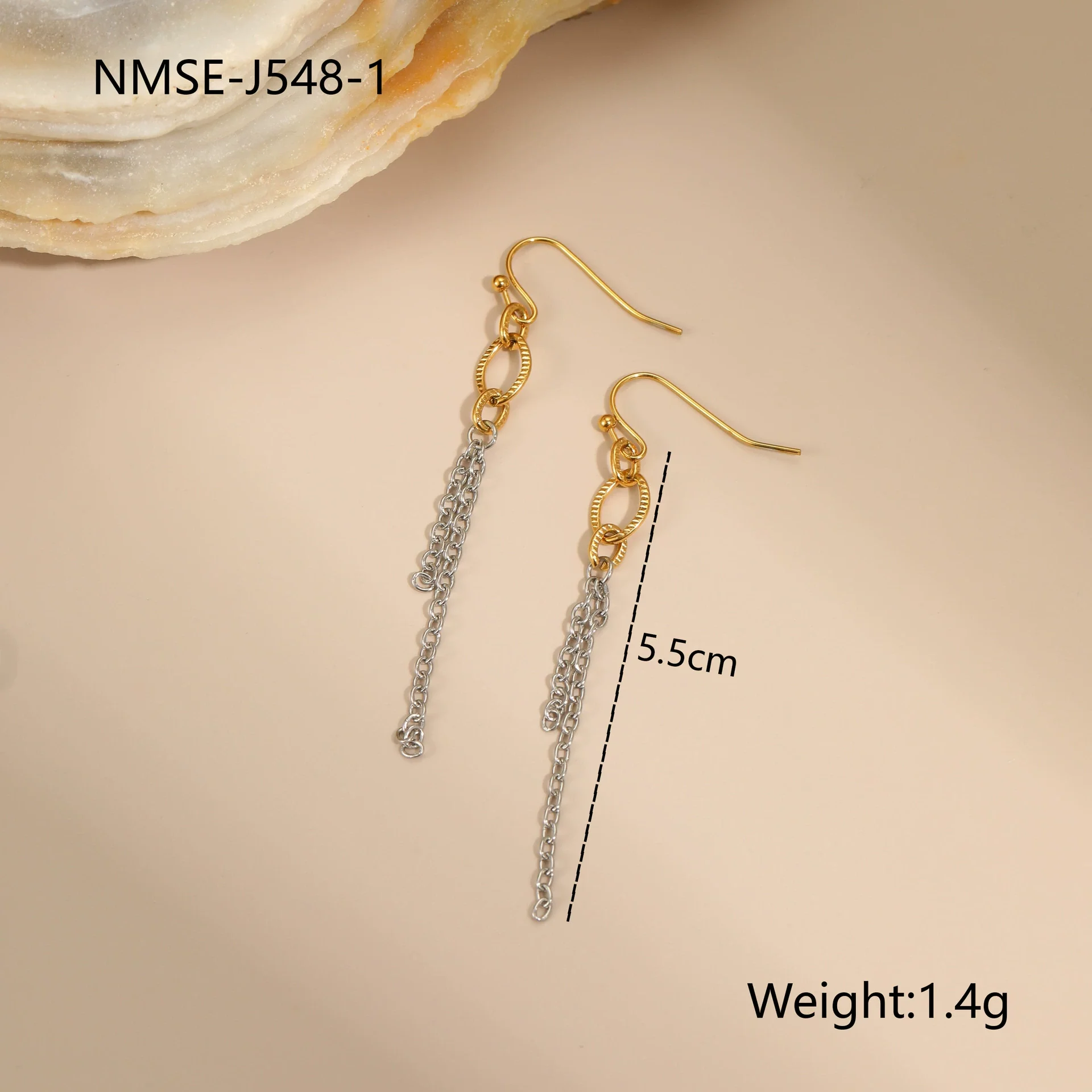 Wholesale Fashion Women's Geometric Stainless Steel 18K Electroplated Jewelry Including Necklace Tassel Earrings And Bracelet - Image 9