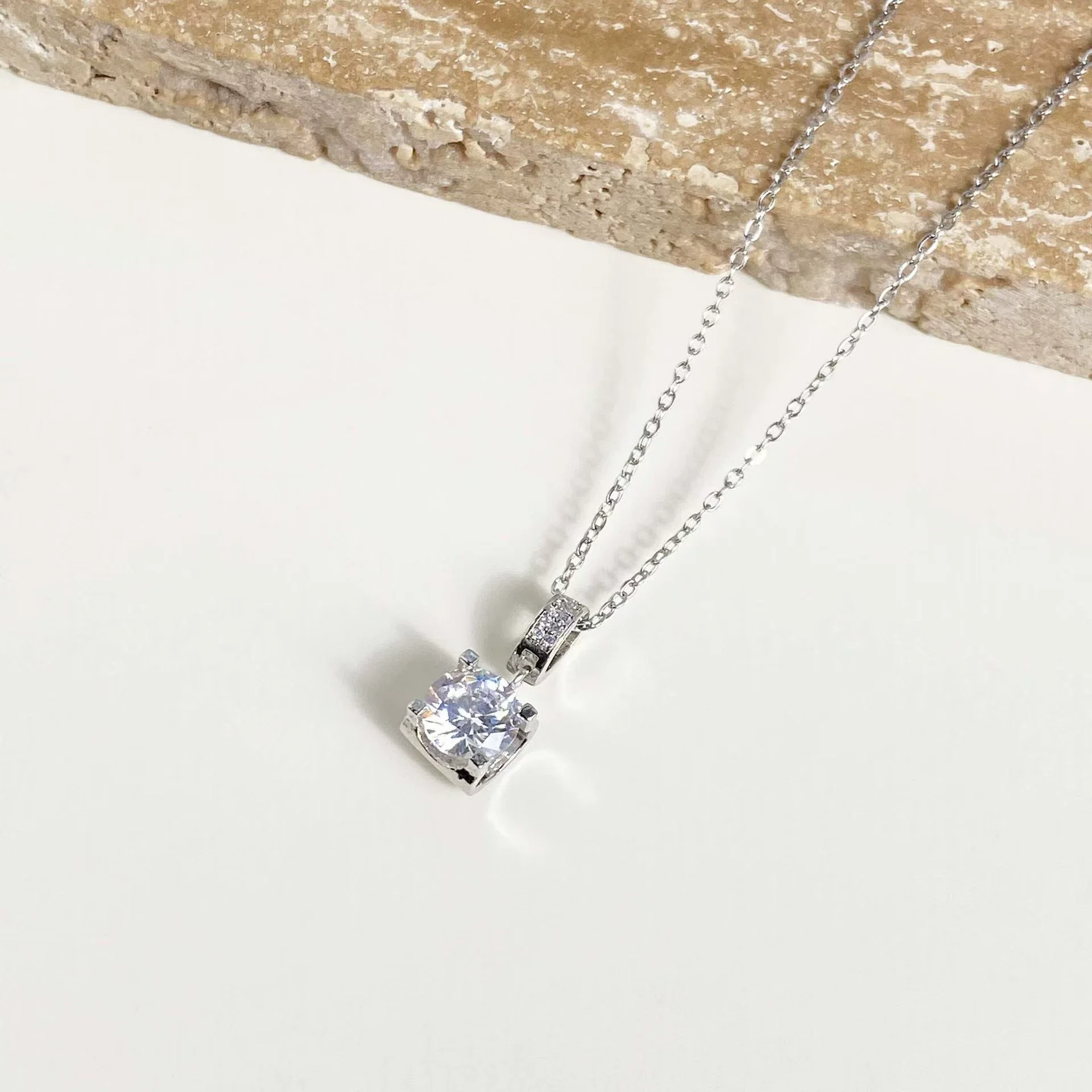 Wholesale Female Sweet Geometric Copper And Titanium Steel Necklace With Real Gold Plating And Enhanced Color Retention - Image 7