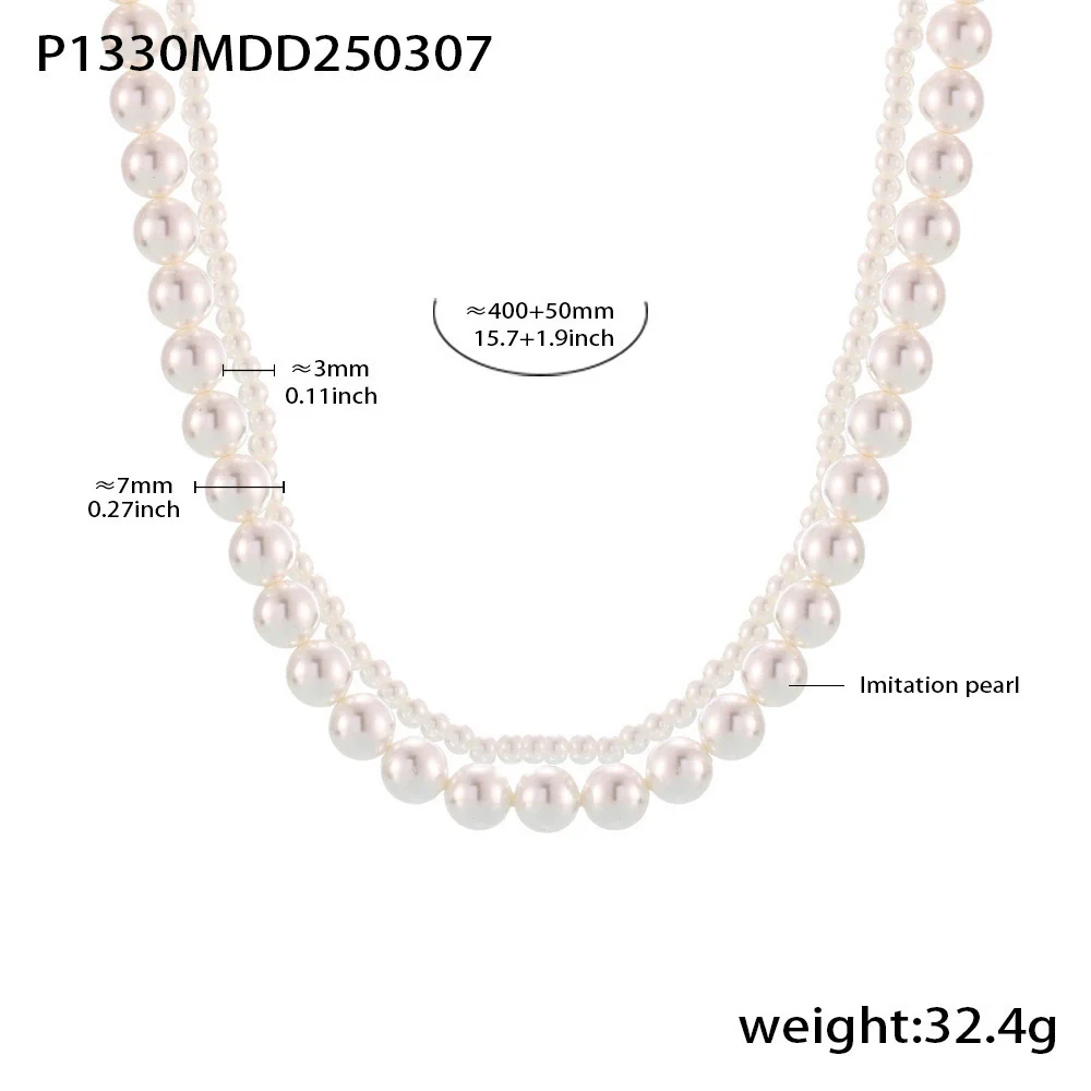 Wholesale Ferris Wheel Double Shell Bead Stainless Steel Electroplated Jewelry Set For Women Necklace Earrings Ring - Image 8