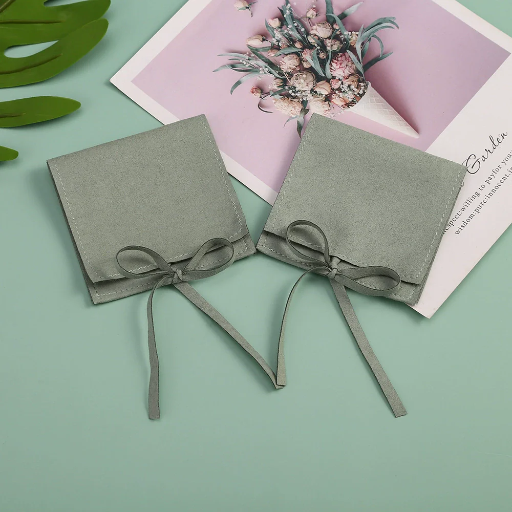 Wholesale Flap Bag Jewelry Packaging Bag In Superfine Fiber - Image 4