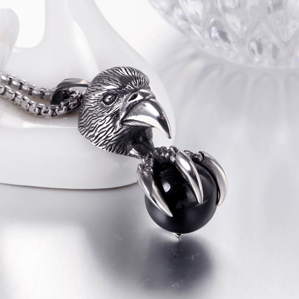 Wholesale Geometric Casting Stainless Steel Bird Pendant Necklace For Men And Women - Image 4