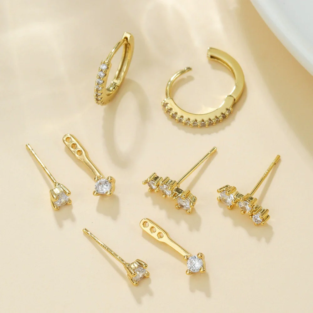 Wholesale Geometric Copper 18K Electroplated Women's Earrings - Image 3