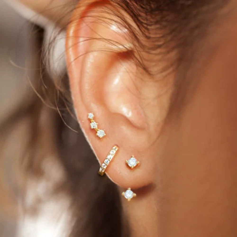 Wholesale Geometric Copper 18K Electroplated Women's Earrings - Image 4
